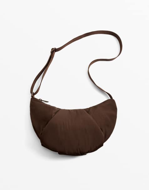 Oysho - Brun lille crossbody-taske med vatteringer - view 1