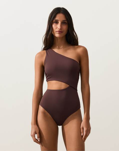 OYSHO – Brun trikini med asymmetriska band - view 1