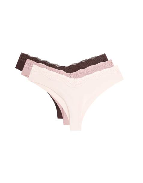 OYSHO – Bruna, laserskurna brazilian-trosor i spets och polyamidmix, 3-pack - view 1