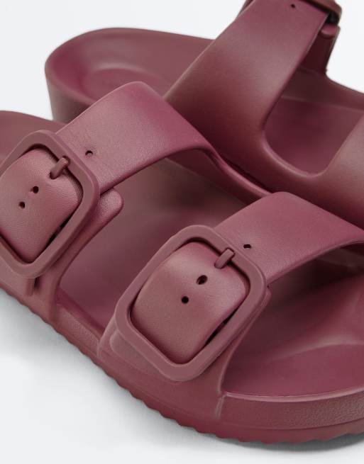 OYSHO - Brune strandsandaler med spænde, 4 af 4