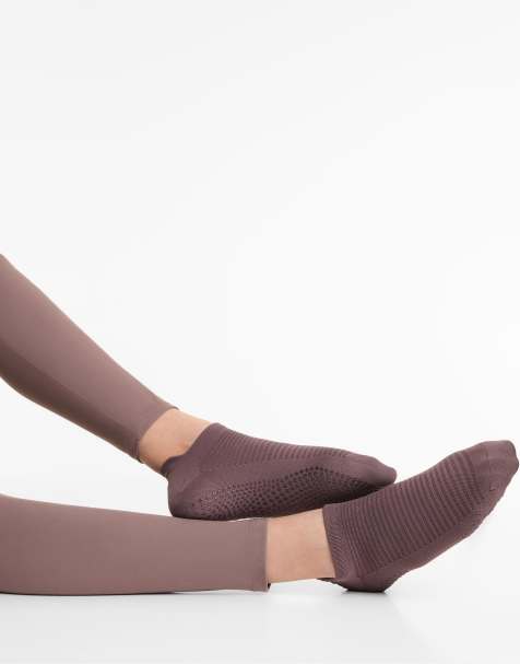 OYSHO – Brungrå korta strumpor i polyamidmix för yoga och pilates 2 par - view 1