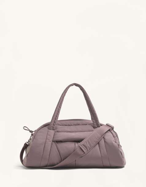 OYSHO – Brunlila, vadderad sportväska i techstil - view 1