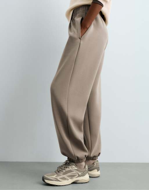 OYSHO Brushed modal joggers in brown, 3 of 6