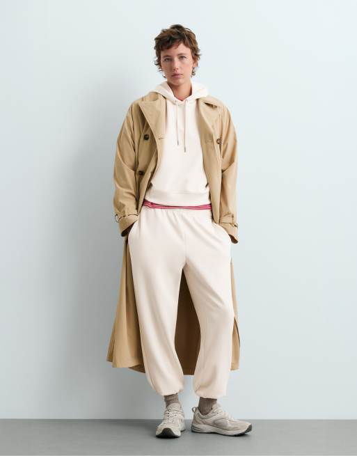 OYSHO Brushed modal joggers in pale ecru, 2 of 4