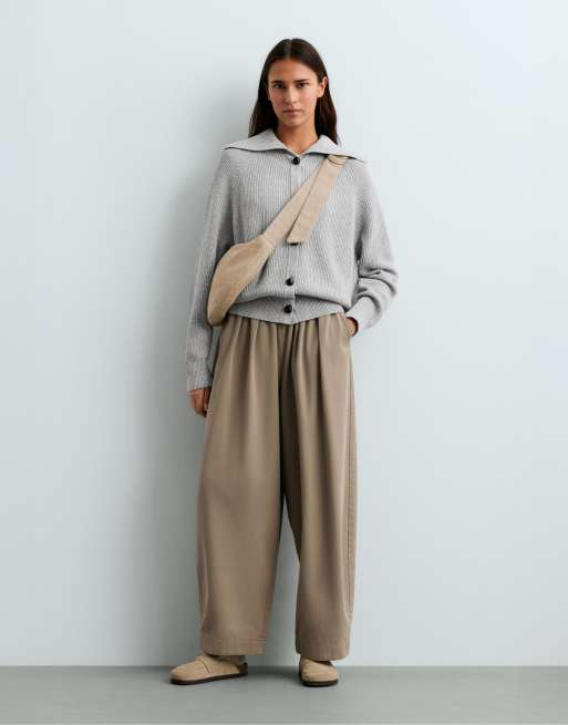 OYSHO Buttoned knit jacket in pale grey, 2 of 5