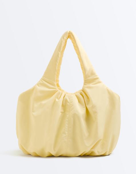 Oysho - Cabas froncé - Jaune - view 1