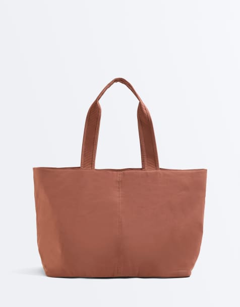 OYSHO - Cabas souple à fermeture éclair - Terracotta - view 1