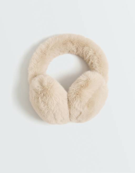 OYSHO cache-oreilles en fausse fourrure couleur vison, 3 de 4