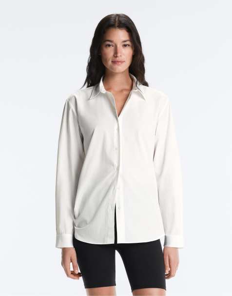 OYSHO - Camicia a maniche lunghe in  100% cotone bianco sporco - view 1