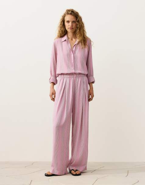 OYSHO - Camicia a maniche lunghe rosa - view 1