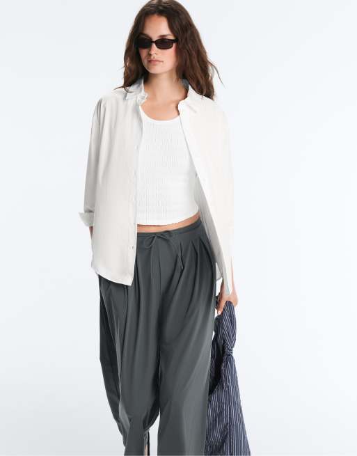 OYSHO - Canotta senza cuciture bianco sporco, 2 di 4