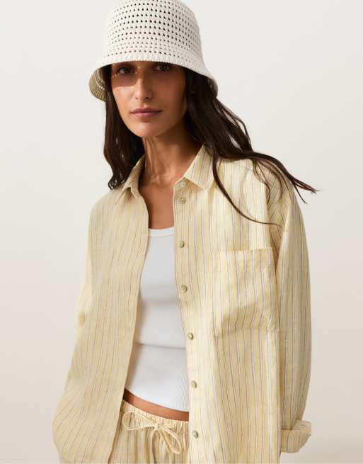 OYSHO - Cappello all'uncinetto beige chiaro, 3 di 4