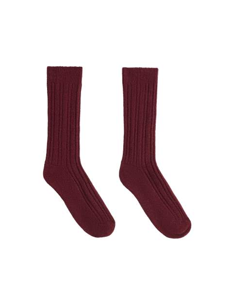 OYSHO cashmere 25% wool 11% classic socks in purple - view 1
