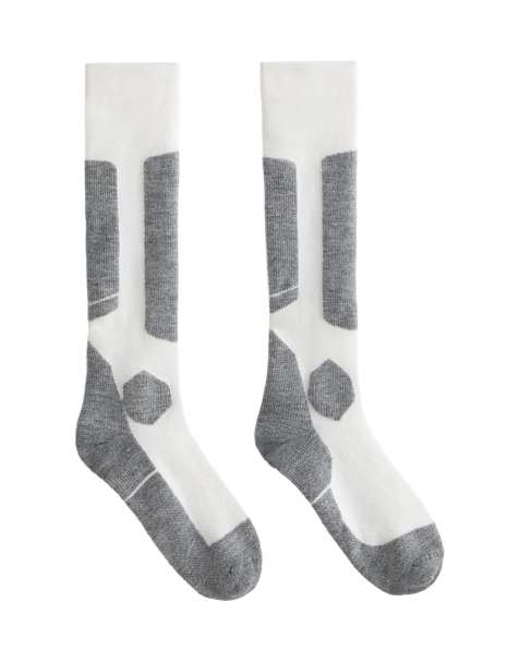 OYSHO - Chaussettes de ski montantes en laine mélangée Woolmark® - Écru pâle - view 1