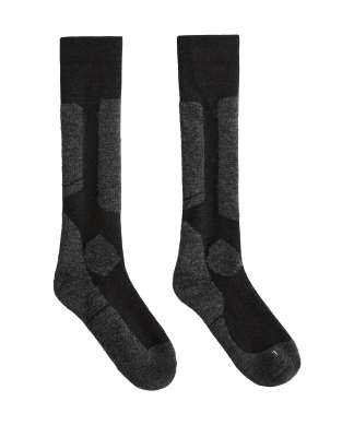 OYSHO - Chaussettes de ski montantes en laine mélangée Woolmark® - Noir