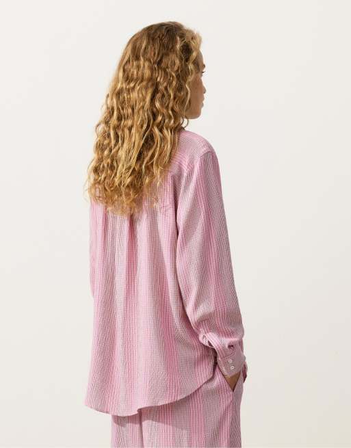 OYSHO - Chemise à manches longues - Rose, 4 de 4