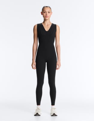Combinaison ample et légère à col V - Noir XL