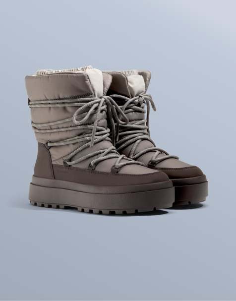 OYSHO - Combined - Bottines à lacets - Taupe - view 1