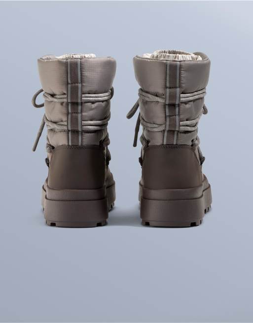 OYSHO – Combined – Schnürstiefel in Maulwurfsgrau, 2 von 3