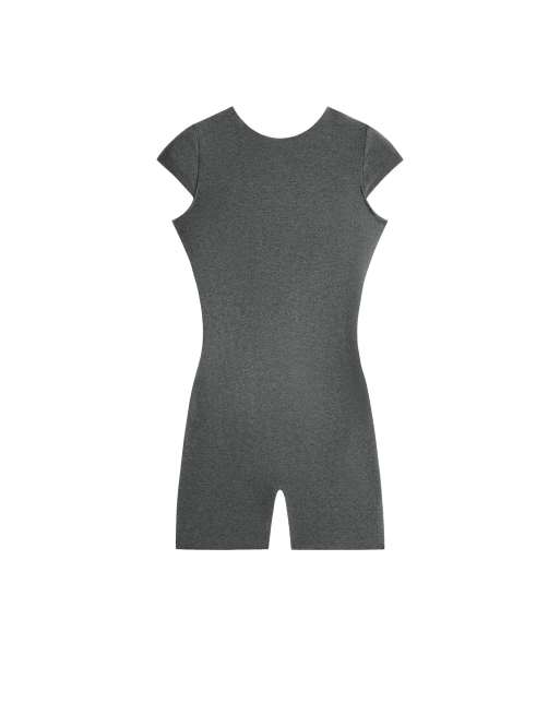 OYSHO combishort Comfortlux chiné à dos nu en gris foncé, 7 de 7