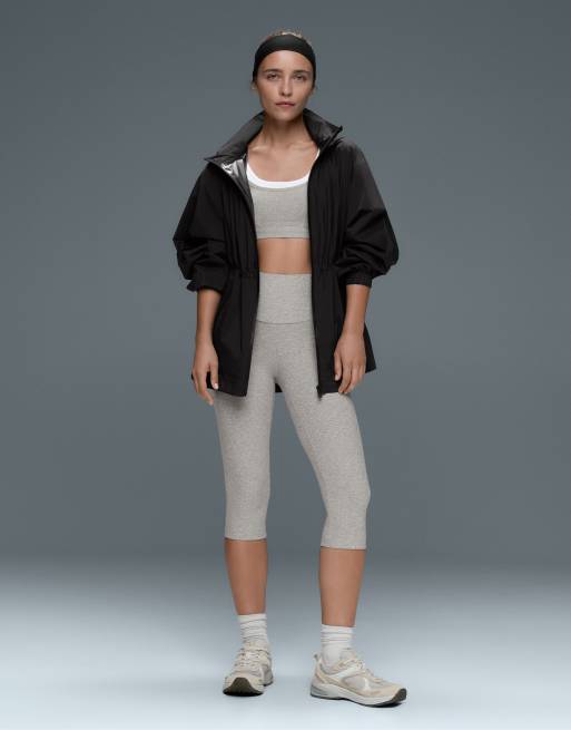 OYSHO Comfortlux 40 cm leggings med hög midja i gråmelerad, 5 av 7