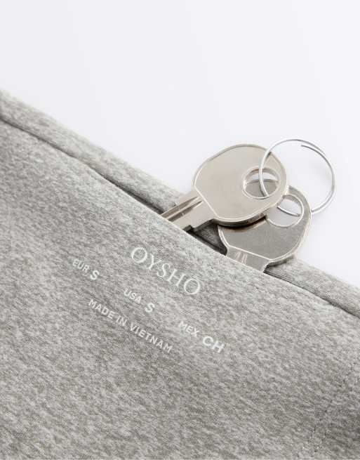 OYSHO Comfortlux 40cm high-rise marl capri leggings in grey melange, 6 of 7