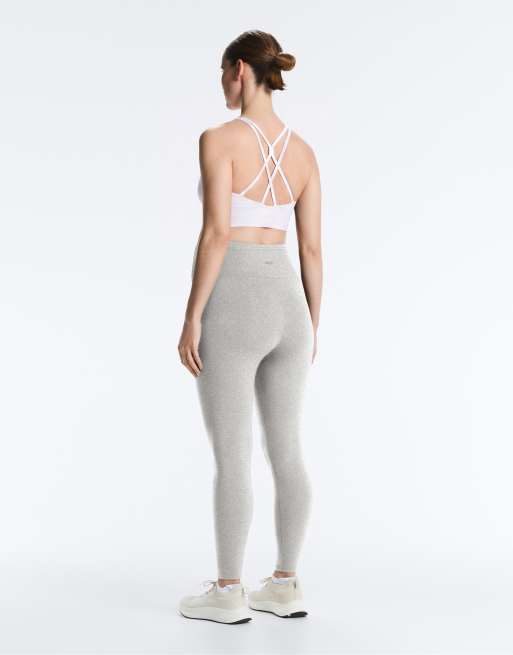 OYSHO Comfortlux 65 cm melerede maternity leggings i lysegrå, 4 af 4