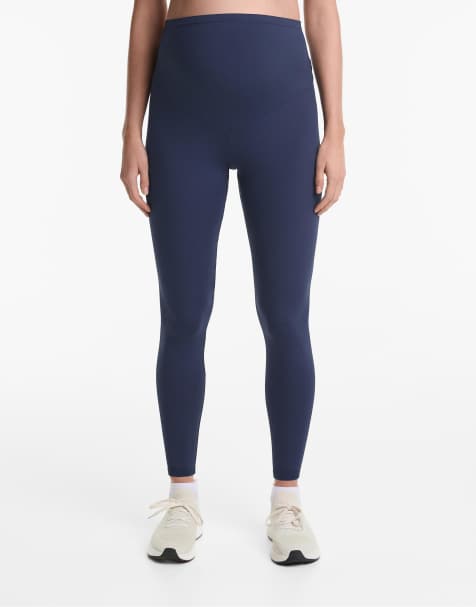 Oysho Comfortlux 65cm maternity leggings in navy blue - view 1