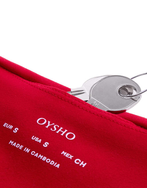 OYSHO - Comfortlux - Ankellange leggings med høj talje i kraftig rød, 6 af 7