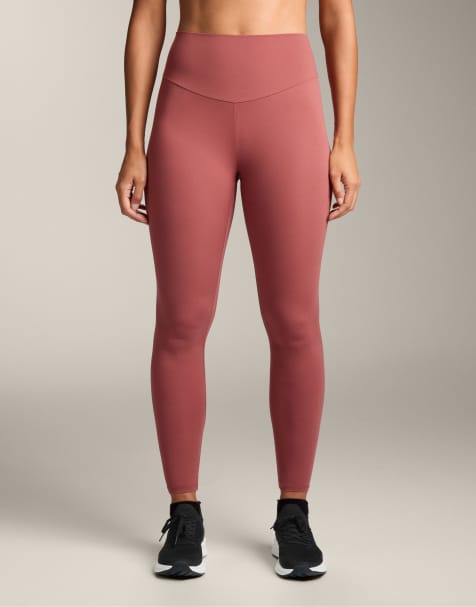 OYSHO - Comfortlux - Ankellange mørkrosa leggings med høj talje - view 1