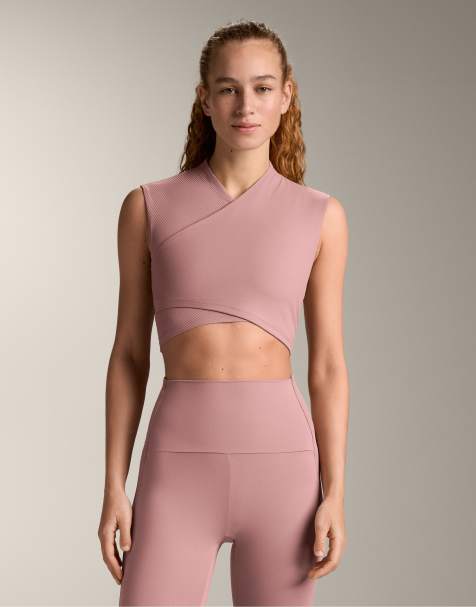 OYSHO – Comfortlux – Ärmelloses Tanktop in Hellrosa mit überkreuztem Detail - view 1