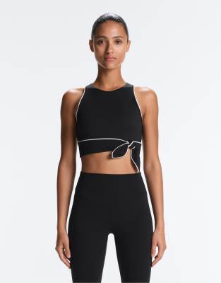 OYSHO - Comfortlux - Ärmelloses Tanktop in Schwarz mit Bindedetail