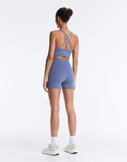 Oysho - Comfortlux - Blå 10-cm-hotpants med høj talje, 4 af 7