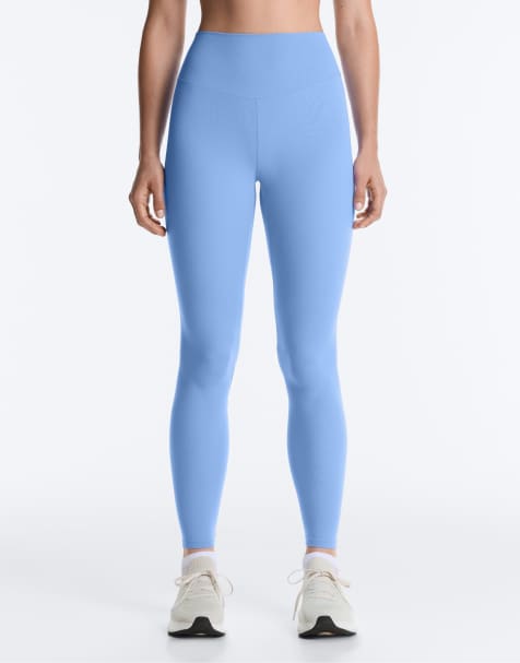 OYSHO – Comfortlux – Blå, ankellånga leggings med hög midja - view 1