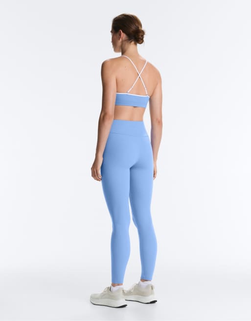 OYSHO – Comfortlux – Blå, ankellånga leggings med hög midja, 4 av 7