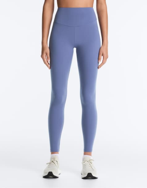 OYSHO - Comfortlux - Blå ankellange leggings med høj talje - view 1