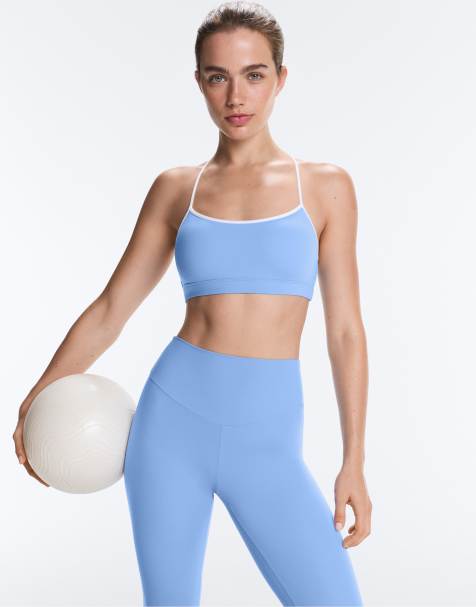OYSHO - Comfortlux - Blå sports-BH med let støtte og kantdetaljer - view 1