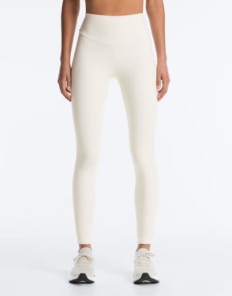 Oysho – Comfortlux – Bleka, naturvita, ankellånga leggings med hög midja - view 1