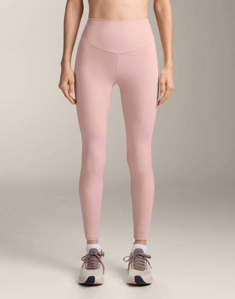 Oysho – Comfortlux – Blekrosa, ankellånga leggings med hög midja - view 1