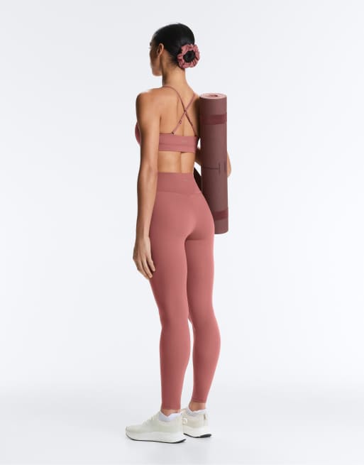 Oysho – Comfortlux – Blekrosa, ankellånga leggings med hög midja, 4 av 7