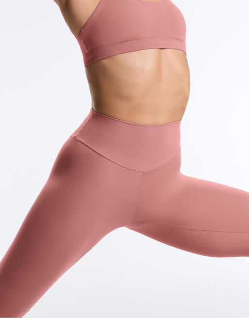 Oysho – Comfortlux – Blekrosa, ankellånga leggings med hög midja, 7 av 7