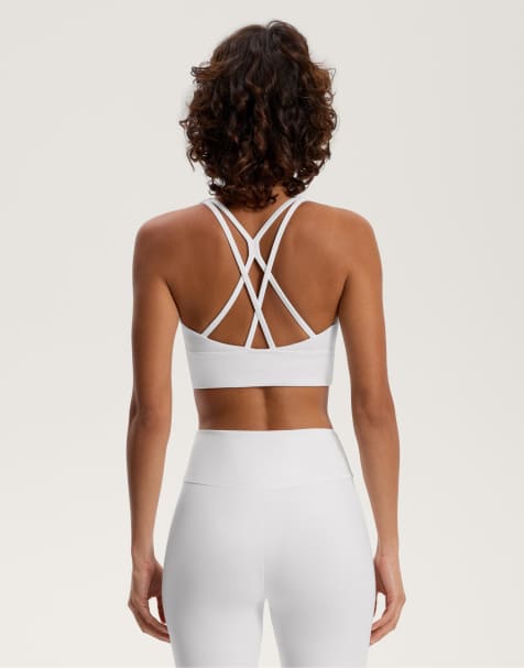 Oysho - Comfortlux - Brassière de sport à maintien intermédiaire avec bonnets - Blanc cassé - view 1