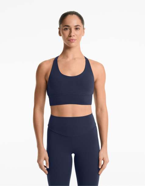 Oysho - Comfortlux - Brassière de sport à maintien intermédiaire avec bonnets - Bleu marine - view 1