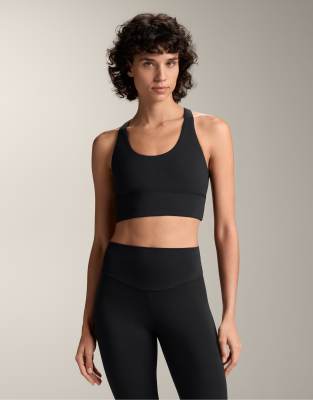 Oysho - Comfortlux - Brassière de sport à maintien intermédiaire avec bonnets - Noir