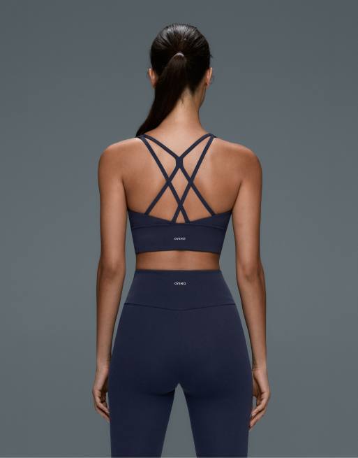 OYSHO - Comfortlux - Brassière de sport à maintien modéré avec bonnets - Bleu marine, 2 de 7