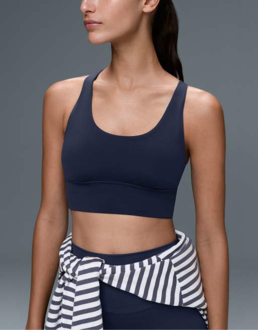 OYSHO - Comfortlux - Brassière de sport à maintien modéré avec bonnets - Bleu marine, 3 de 7