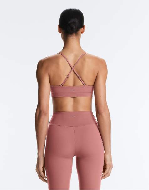 Oysho - Comfortlux - Brassière de sport à soutien léger avec bretelles croisées - Rose pâle - view 1