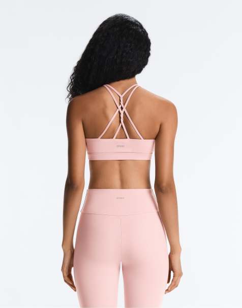 Oysho - Comfortlux - Brassière de sport à soutien léger avec bretelles croisées - Rose - view 1
