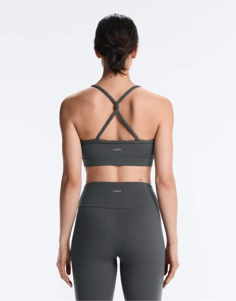 Oysho - Comfortlux - Brassière de sport effet tressé à maintien intermédiaire - Gris - view 1
