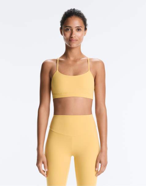 Oysho - Comfortlux - Brassière de sport maintien léger avec bretelles croisées - Jaune et vert - view 1